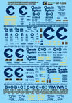 Microscale Decal N  #60-4325 Chessie System 2-Bay Hoppers HC44's 